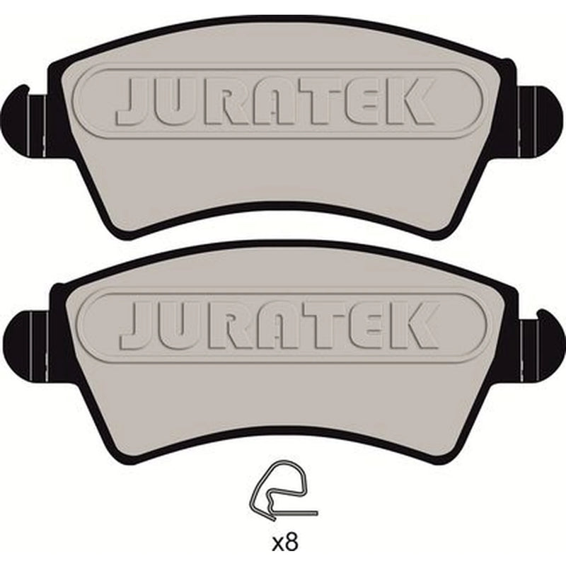 Juratek Front Brake Pad Set fits Peugeot 206 1999-2009 1.6 2.0