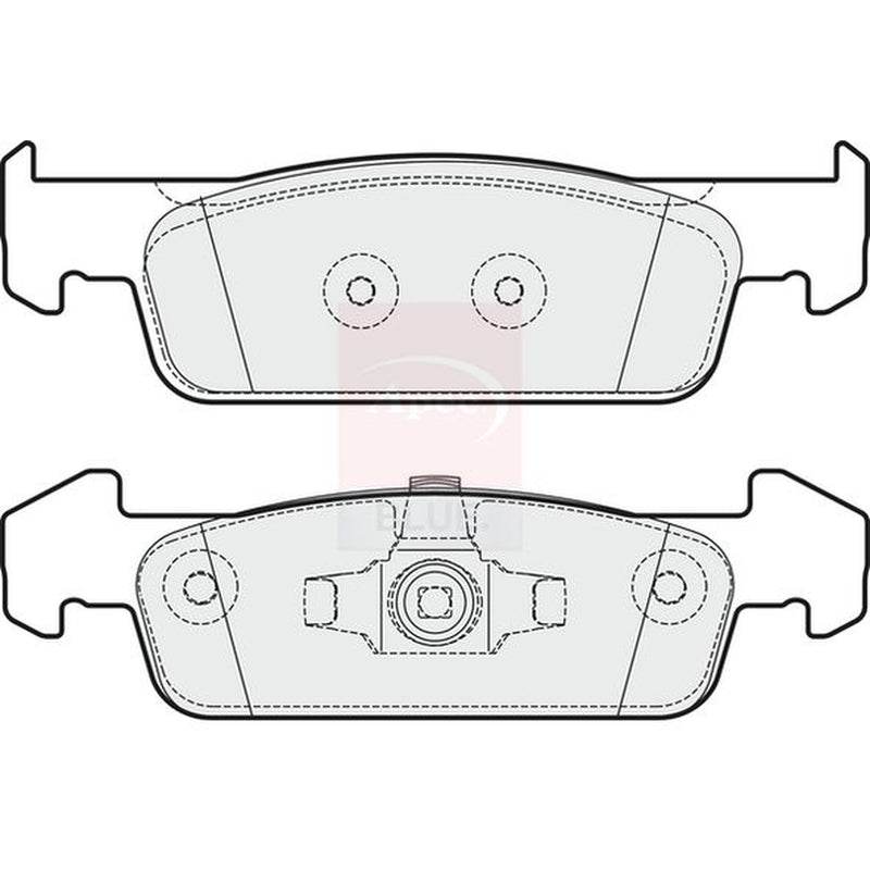 Apec Front Brake Pad Set fits Dacia Logan II 2015 on 1.2