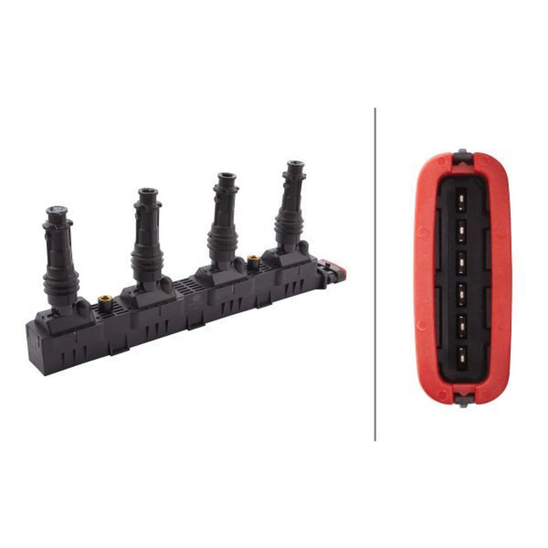 Hella Ignition Coil Pack fits Opel Agila A 2000-2007 1.2
