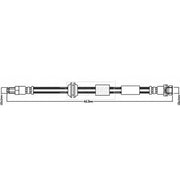 Borg & Beck Brake Hydraulic Hose Line Front Right BBH8053