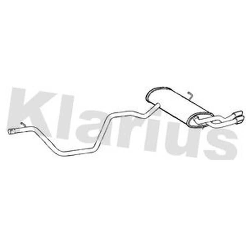 Klarius Box With Tail Pipe Rear fits VW Tiguan 2015-2024 1.6 2.0