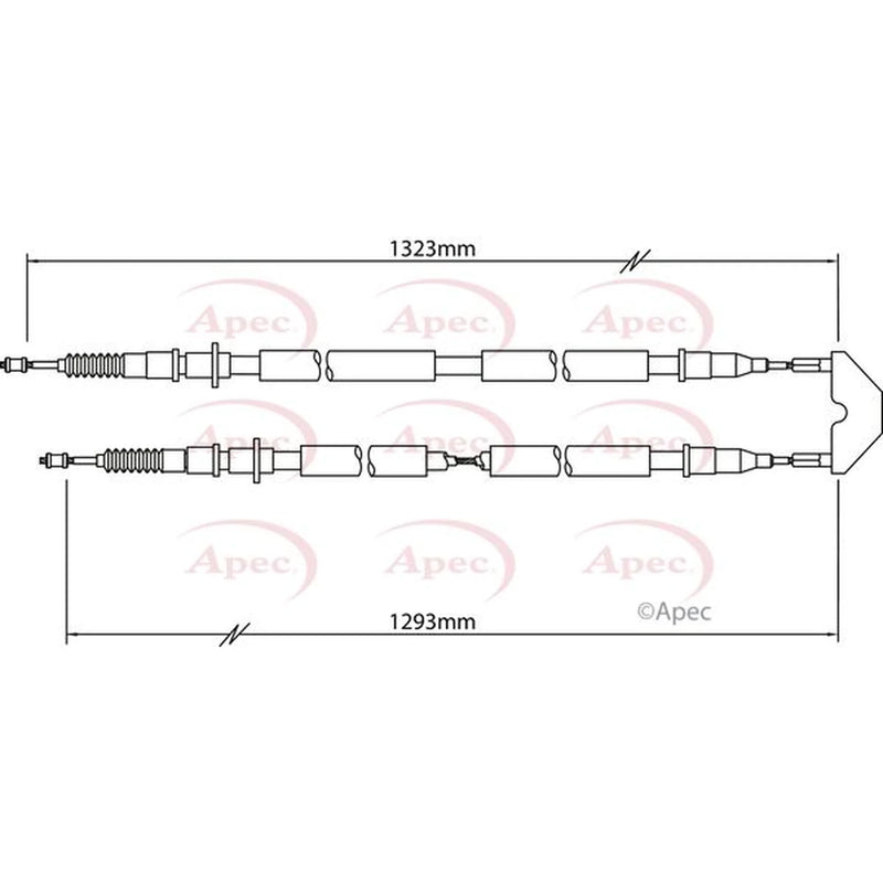 Apec Handbrake Cable Rear CAB1458