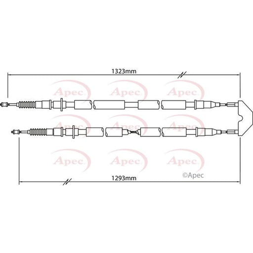 Apec Handbrake Cable Rear CAB1458