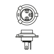 Bosch Car Light Bulb H4 P43t 12V 60/55W