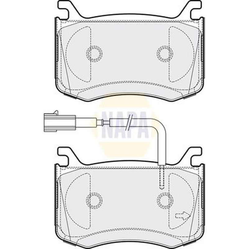 NAPA Front Brake Pad Set fits Alfa Romeo Giulia 2015-2022 2.0 2.2