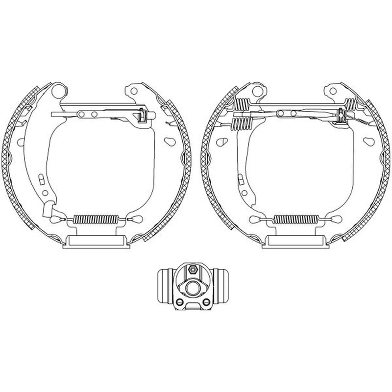 Mintex Brake Shoe Set Axle Kit fits Renault Clio 1998-2016 1.2 1.4 1.5 1.6 1.9