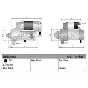 Denso Starter Motor 12V 0.7kW 10 Teeth
