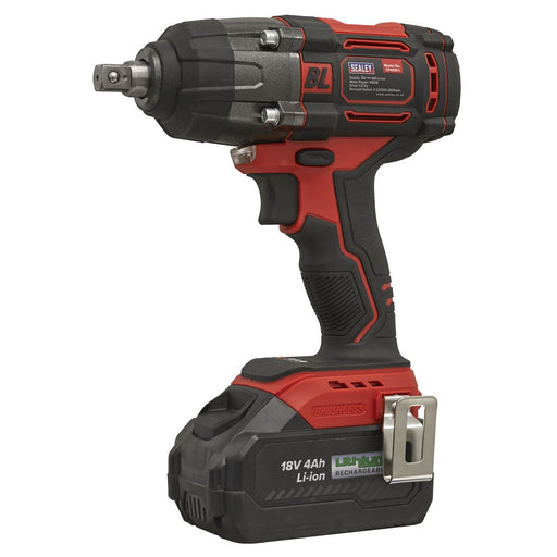 Sealey 1/2"Sq Drive Cordless Brushless Impact Wrench 18V 4Ah CP650LI Sealey - Dynamic Drive