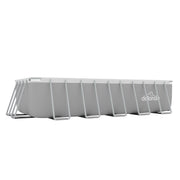 Dellonda Steel Frame Rectangular Swimming Pool - Step Ladder & Filter Pump 21ft Dellonda - Dynamic Drive