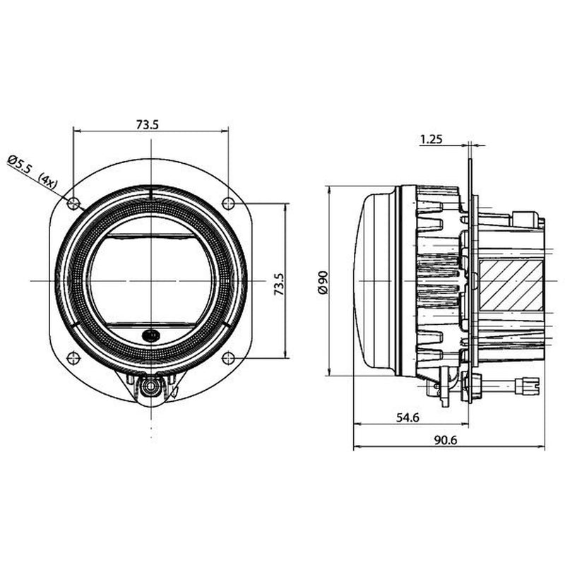 Hella Headlamp De-Zf Di Md12/24 1F0 Right 1F0 011 988-081 1 087 7851 1F0 011