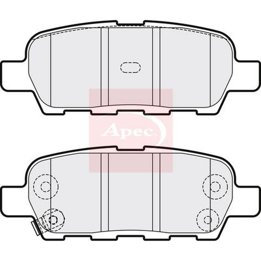 Apec Rear Brake Pad Set fits Infiniti Ex 2008 on