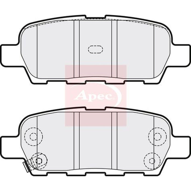 Apec Rear Brake Vented Discs & Pads fits Infiniti G 2007-2013