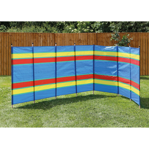 8 Pole Multicoloured Polythene Windbreak 1446 Quest - Dynamic Drive