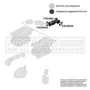 First Line Air Filter Intake Hose NBR (nitrile butadiene rubbe fits Opel Astra F