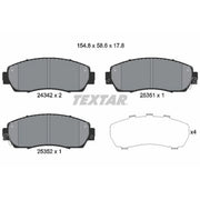 Textar Front Brake Pad Set 2434201