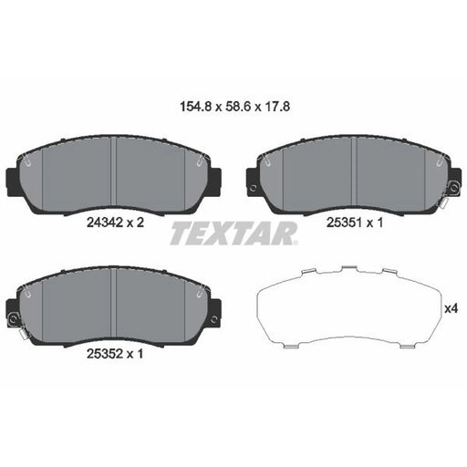 Textar Front Brake Pad Set 2434201