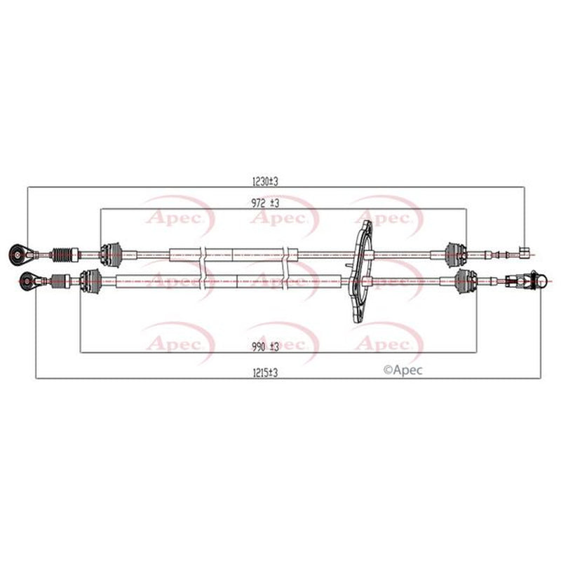 Apec Manual Transmission Cable Pull fits Citroën Nemo 2010 on 1.3