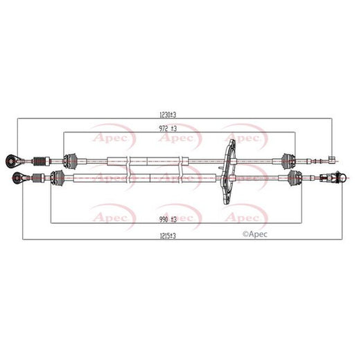 Apec Manual Transmission Cable Pull fits Citroën Nemo 2010 on 1.3