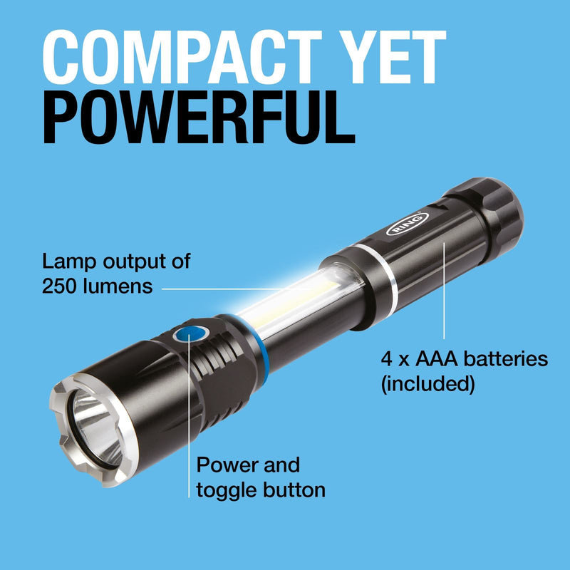 CCA Ring Telescopic LED Torch with Lamp - RT5195 Ring Automotive - Dynamic Drive