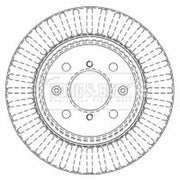 Borg & Beck 2 x Vented Front Brake Discs BBD4512-x2