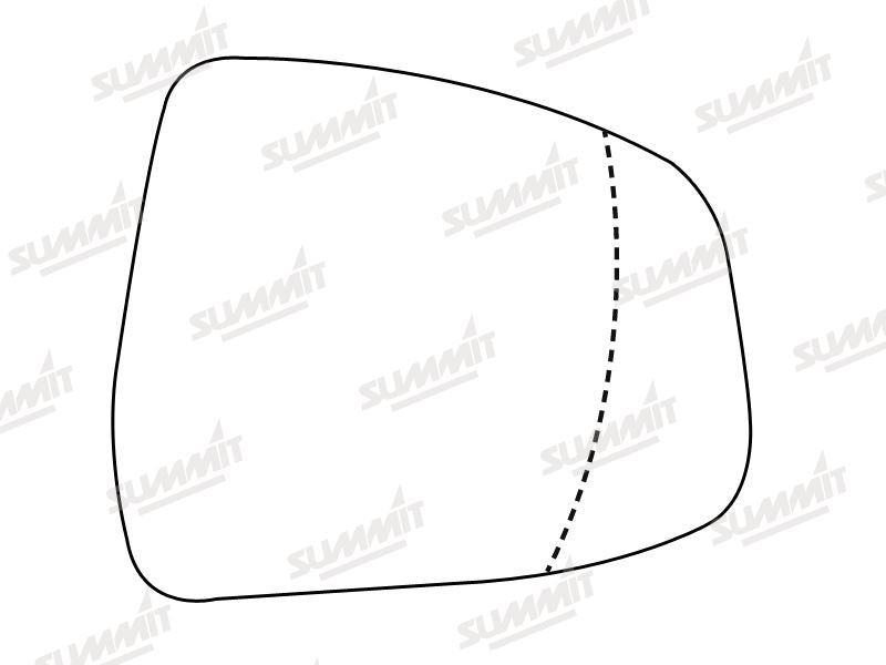 Summit Stick-On Standard Mirror Glass fits Ford Mondeo 4 RHS Summit - Bars 4 Cars