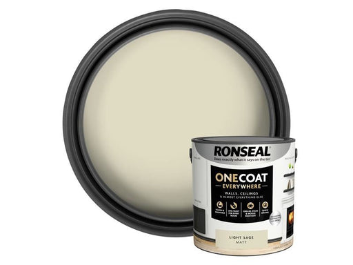 Ronseal One Coat Everywhere Interior Paint Light Sage Matt 2.5 litre Ronseal - Dynamic Drive