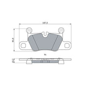 Bosch Front & Rear Pads fits Porsche Cayenne 2017-2023 2.9 3.0 4.0