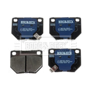 Borg & Beck Rear Brake Vented Discs & Pads fits Subaru Impreza 2000-2008 2.0 2.5