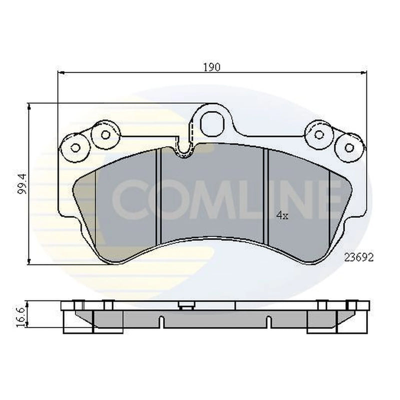 Comline Front Brake Discs & Pads fits VW Touareg 2002-2010 3.0 3.2 4.2