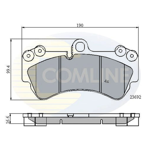 Comline Front Brake Discs & Pads fits VW Touareg 2002-2010 3.0 3.2 4.2