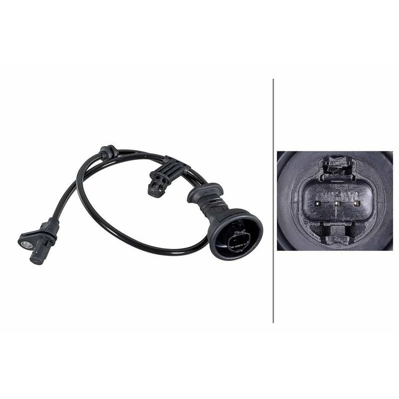 Hella ABS Wheel Speed Sensor Rear fits Mercedes-Benz A-Class 2004-2012