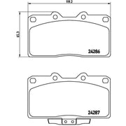 Brembo 4 x Front Brake Pad Set fits Mitsubishi 3000 GT 1989-1999 3.0