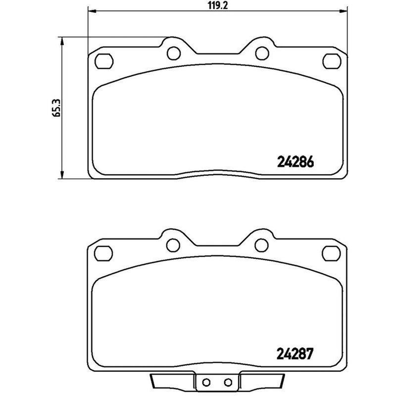 Brembo 4 x Front Brake Pad Set fits Mitsubishi 3000 GT 1989-1999 3.0
