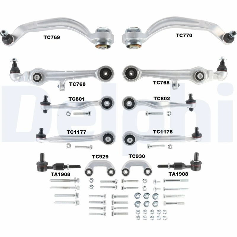 Delphi 12 x Control Arm Repair Kit Front fits Audi A6 C5 1997-2005