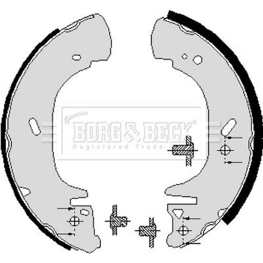 Borg & Beck Brake Shoe Set Axle Kit BBS6190
