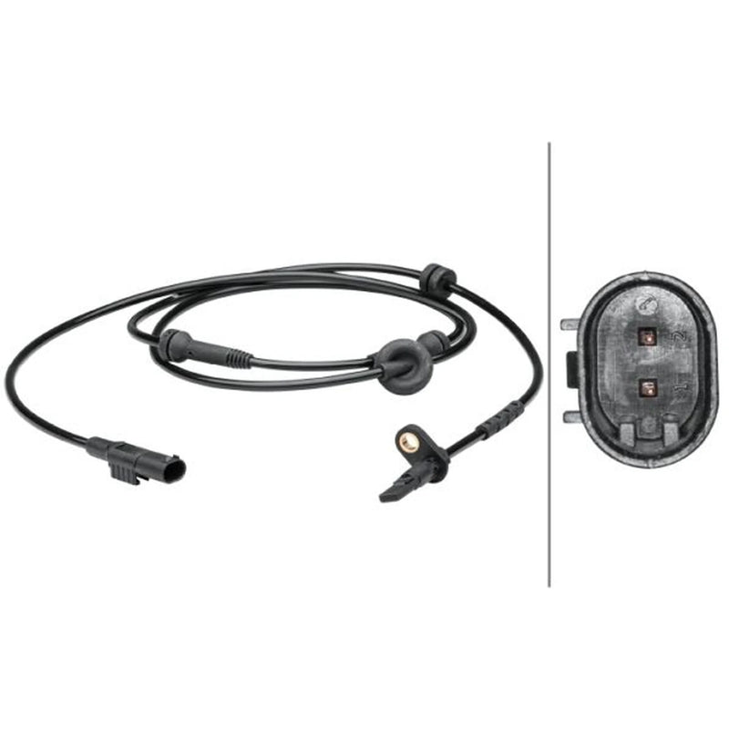 Hella ABS Wheel Speed Sensor Rear fits Fiat Punto 1999-2012