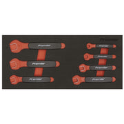 Premier Insulated Open-End Spanner Set with Tool Tray 7pc - VDE Approved Sealey Premier - Dynamic Drive
