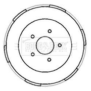 Borg & Beck Brake Drum Assembly Rear BBR7186