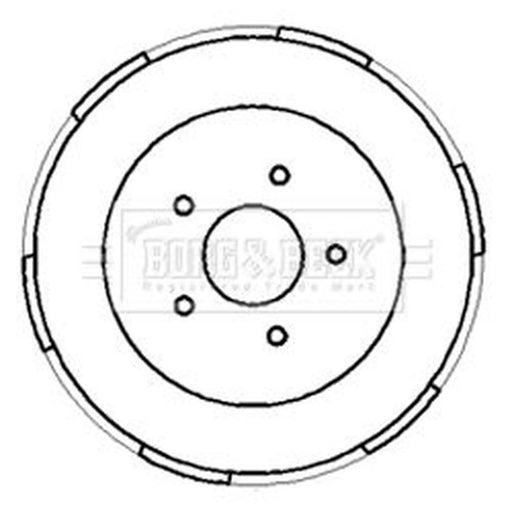 Borg & Beck Brake Drum Assembly Rear BBR7186
