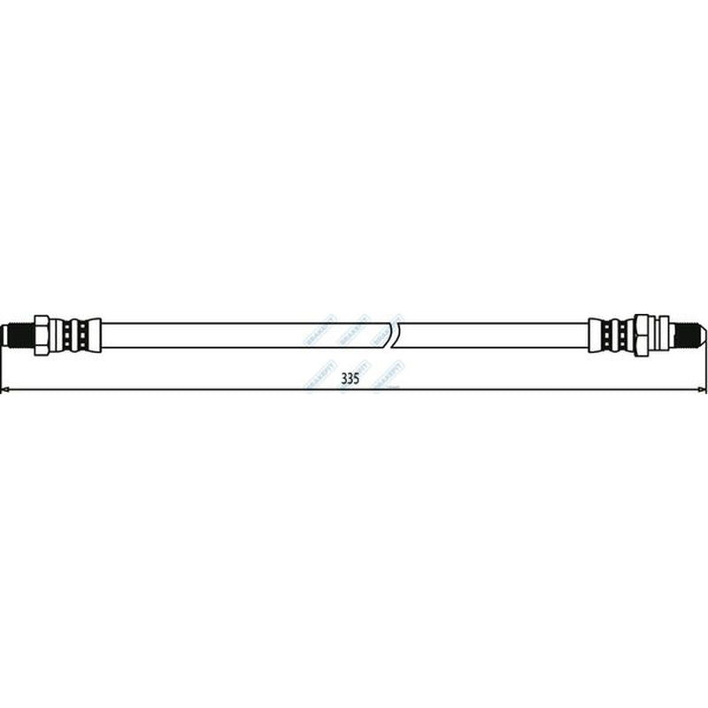 Apec Brake Hydraulic Hose Line Rear fits Ford Courier Box Body 1996-2003 1.3 1.8