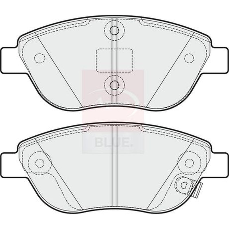 Apec Front & Rear Pads fits Fiat 500L 2012-2018 0.9 1.3 1.4 1.6