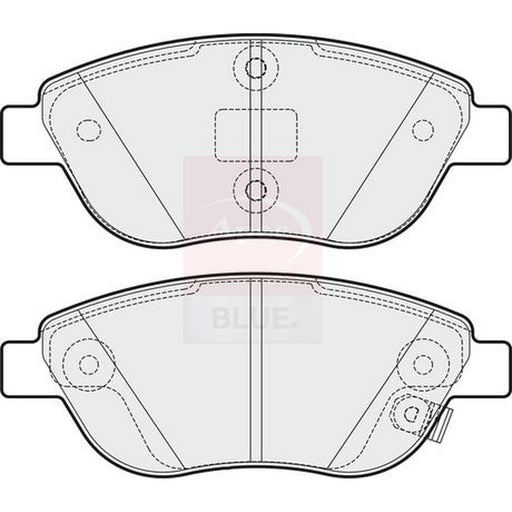 Apec Front Brake Pad Set fits Fiat 500L 2012-2018 0.9 1.3 1.4 1.6