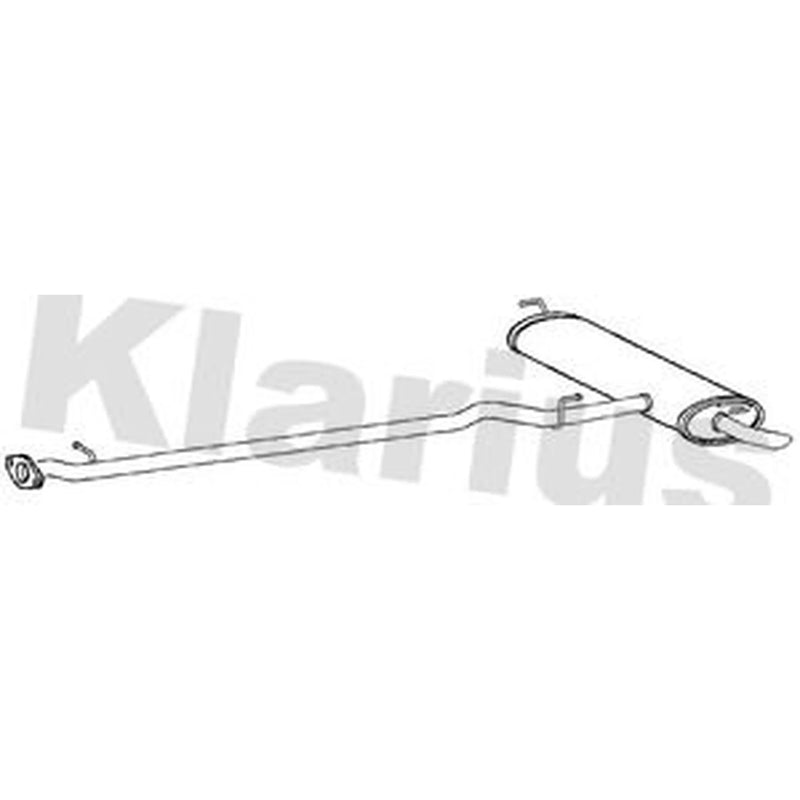 Klarius Box With Tail Pipe Rear fits Nissan Qashqai I 2006-2013 1.5
