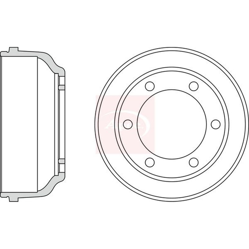 Apec Brake Drum Assembly Rear fits Ford Transit 1991-2000 2.0 2.5