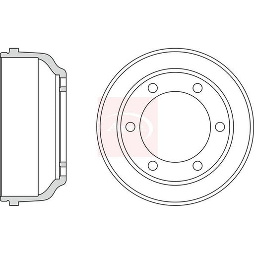 Apec Brake Drum Assembly Rear fits Ford Transit 1991-2000 2.0 2.5