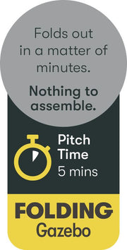 Quest 3x3m Giza Folding Gazebo Quest - Dynamic Drive