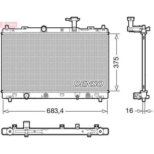 Denso Engine Radiator fits Suzuki SX4 S-Cross 2013-2022 1.6