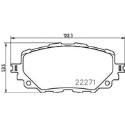 Mintex Front Brake Pad Set fits Abarth 124 Spider 2016 on 1.4