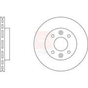 Apec 2 x Vented Front Brake Discs SDK6102-x2