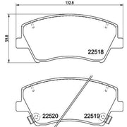 DON Front Brake Pad Set fits Hyundai Elantra VI 2015-2020 1.6 2.0